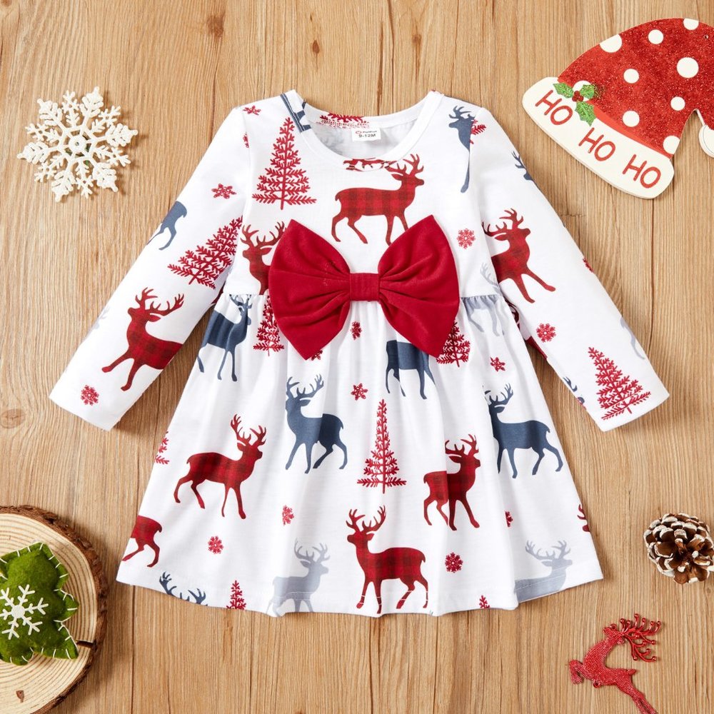Deer Print Girl's Dress